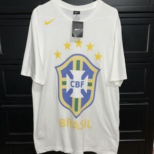 Nike soccer national team brasil tshirt football confedartion futbol‎ NWT brazil